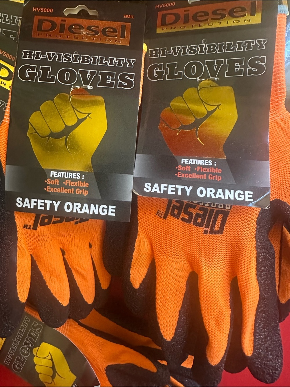 BUNDLE•22 pr Diesel High-Visibility Work Gloves - Picture 4 of 5